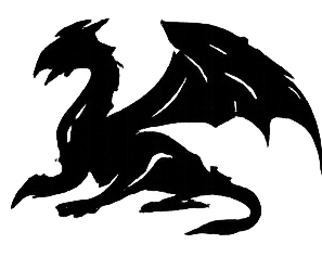 Resting dragon coloring page teaser.